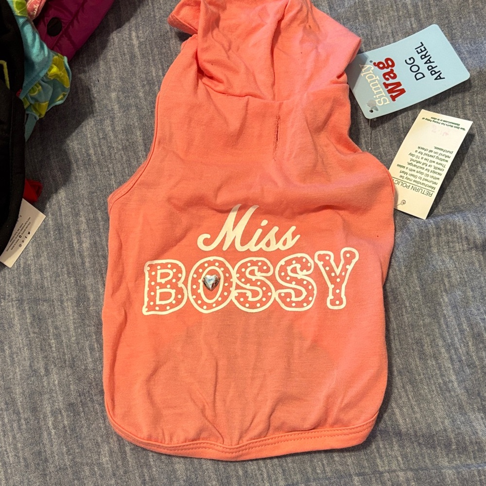 Miss Bossy Coral Dog Hoodie